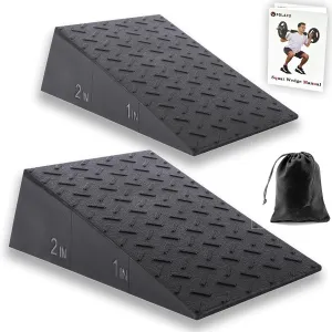 Squat Wedge Block for Heel Elevated Squat Weightlifting Calf Stretcher Slant Board for Mobility Balance and Strength Performance