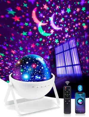 Star Projector for Kids 15 Colors, Remote HiFi Bluetooth Speaker Star Night Light Projector for Bedroom,360°Rotating AUTO Timer Kids Night Light Projector Lights for Bedroom,Kids & Baby Gift.