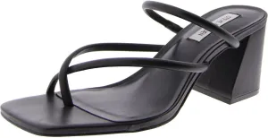 Steve Madden Womens Effie Slip On Toe Loop Slide Sandals