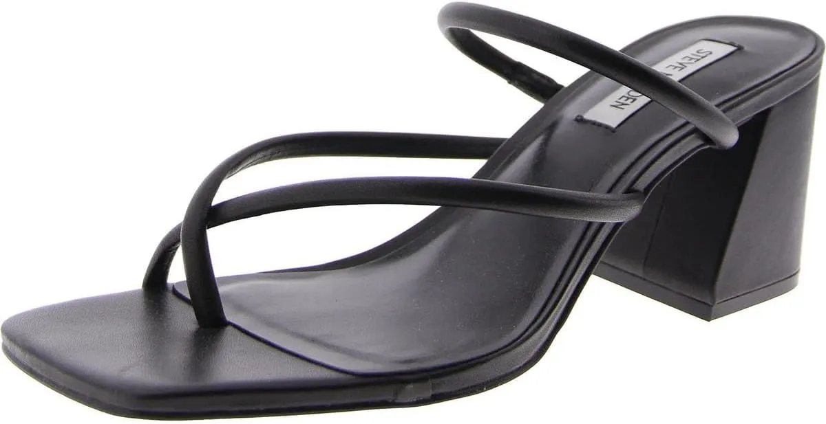 Steve Madden Womens Effie Slip On Toe Loop Slide Sandals
