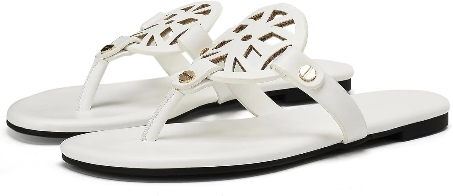 Stratuxx Kaze Flip Flops for Women with Memory Foam, Women's Flat Sandals Dressy Slide Sandals Comfortable Slippers for Women