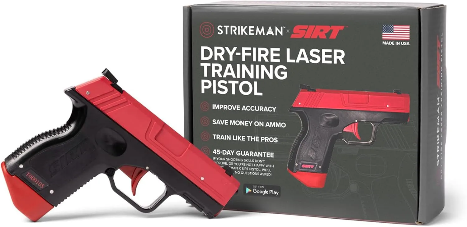Strikeman X SIRT Dry-Fire Laser Training Pistol – Great for Indoor Target Shooting Practice, Includes Access to Strikeman App (no Subscription Required) – Made in The USA