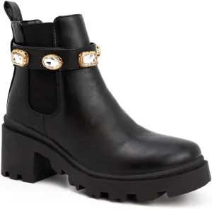 Sugar Women's Kacee Mid Calf Chunky Heel Lace Up Fashion Boots