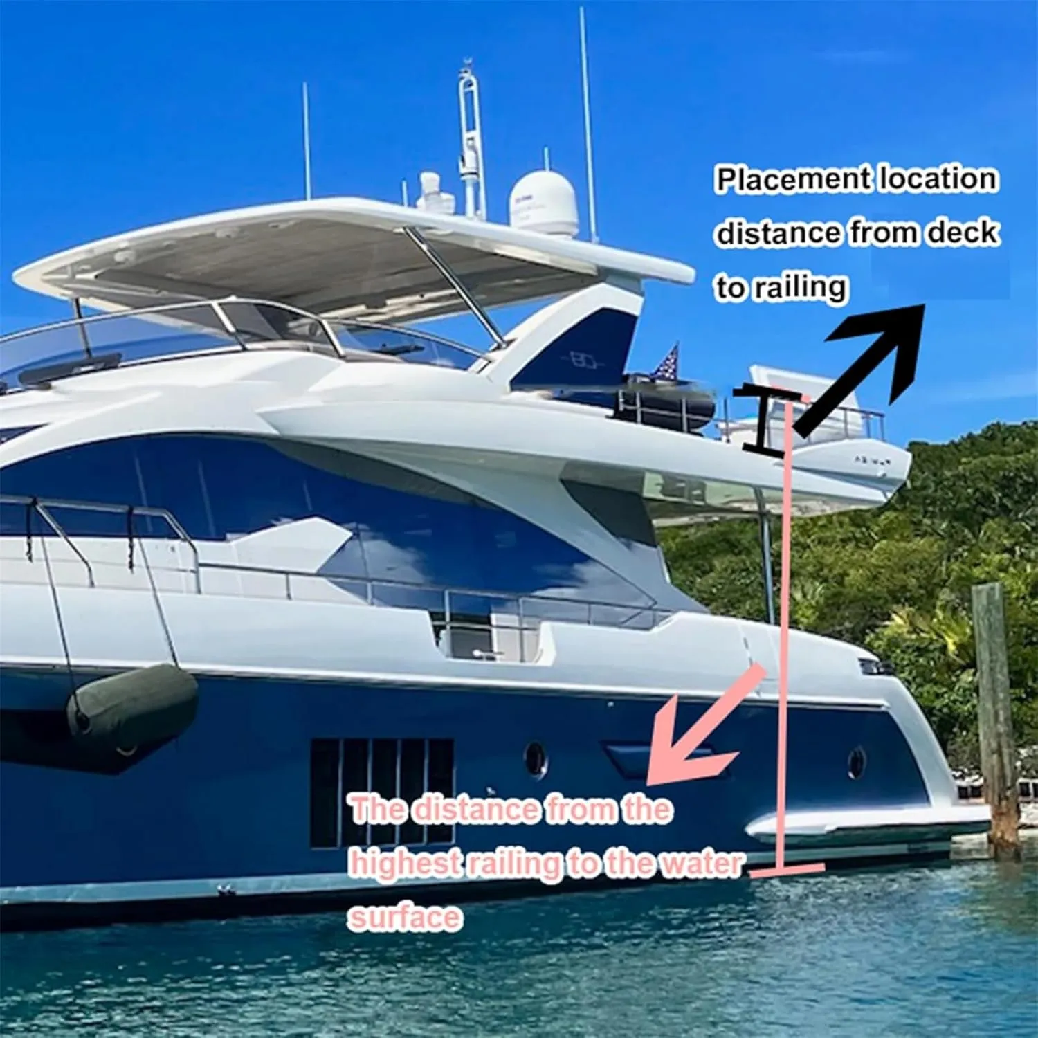 Summer Game Water Toy Inflatable Dock Slides Height Floating Yacht Slide for Boat Pier, Swimming Pool White,16.4Ft/5M