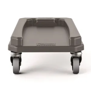 Suncast Commercial® 23 Gallon Resin Slim Trash Can Dolly, 11.88" x 20.78" x 6.18", Gray
