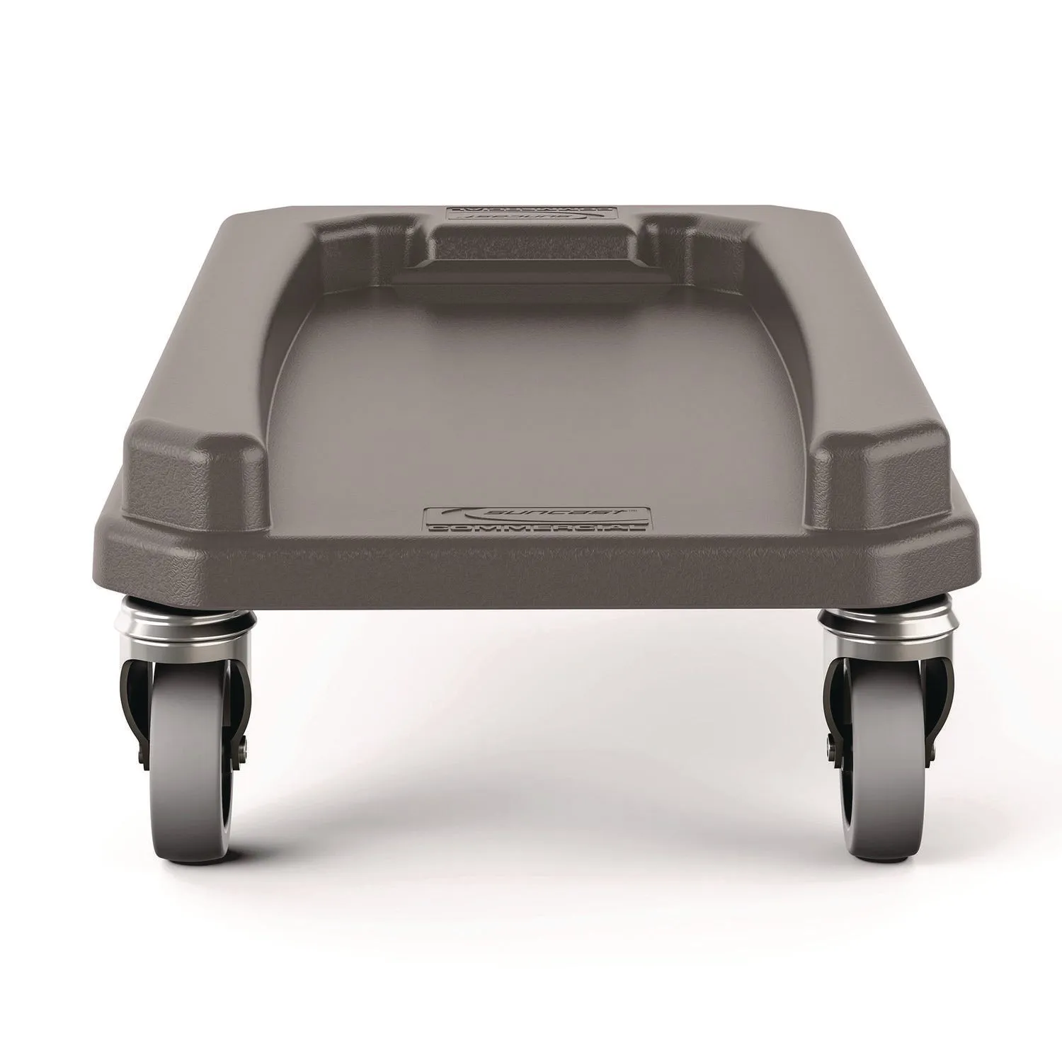 Suncast Commercial® 23 Gallon Resin Slim Trash Can Dolly, 11.88" x 20.78" x 6.18", Gray