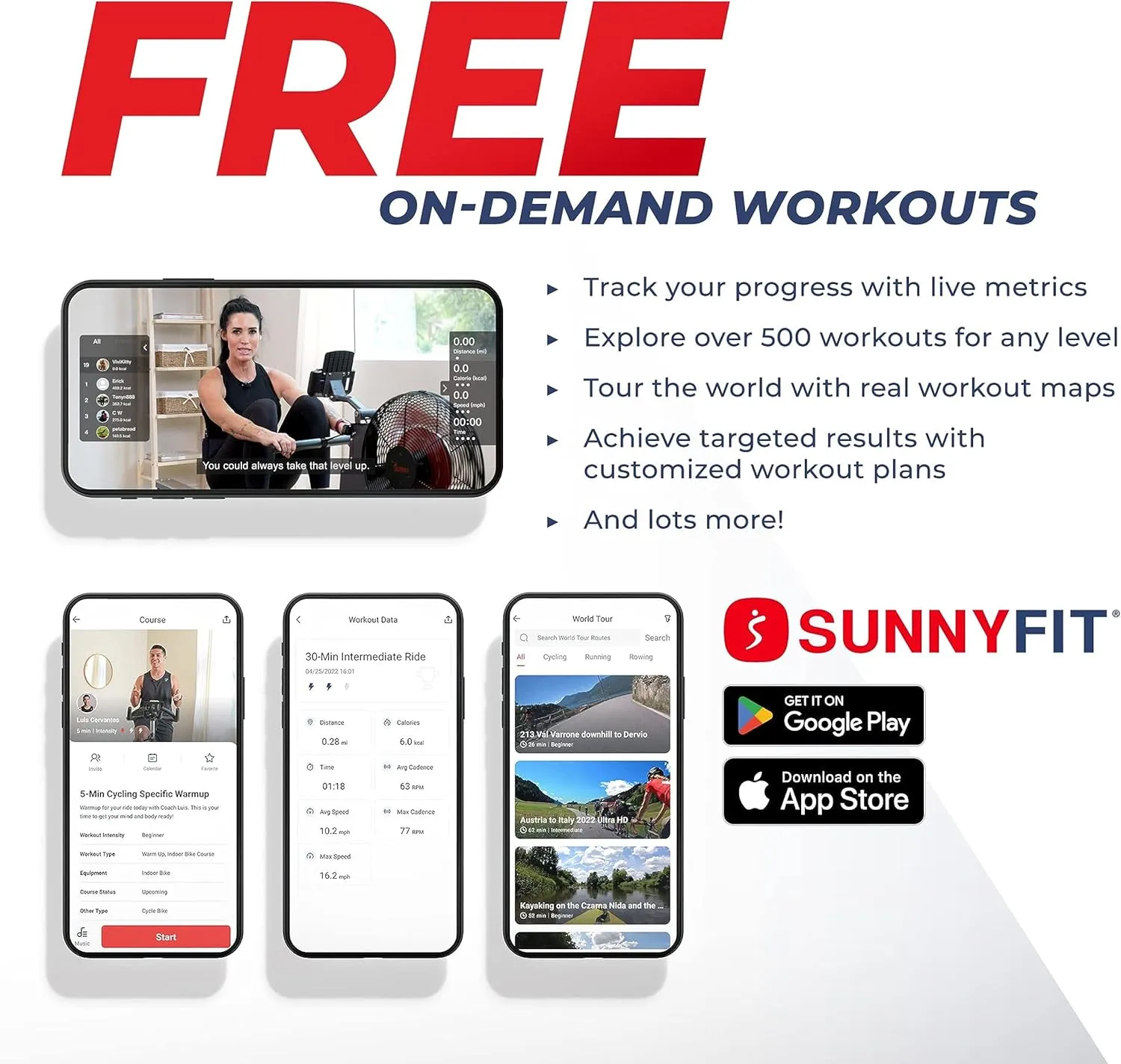 Sunny Health & Fitness Magnetic Rowing Machine for Home Exercise, Quiet & Smooth Rower with Compact Storage and Optional Free SunnyFit App Connectivity