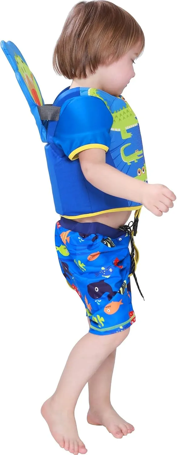 Swim Trainer Vest Short Sleeves Adjustable Safety Strap