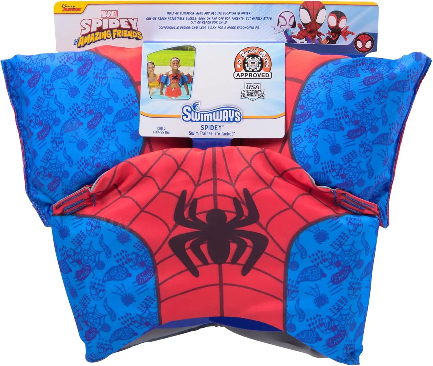 SwimWays Marvel Spidey Inflatable Pool Floats & Kids Pool Toys, Swimming Pool Accessories & Beach Essentials for Kids Aged 5 & Up