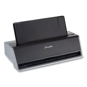 Swingline® 28-Sheet Commercial Electric Two-Hole Punch, Fixed 9/32" Holes, Black/silver
