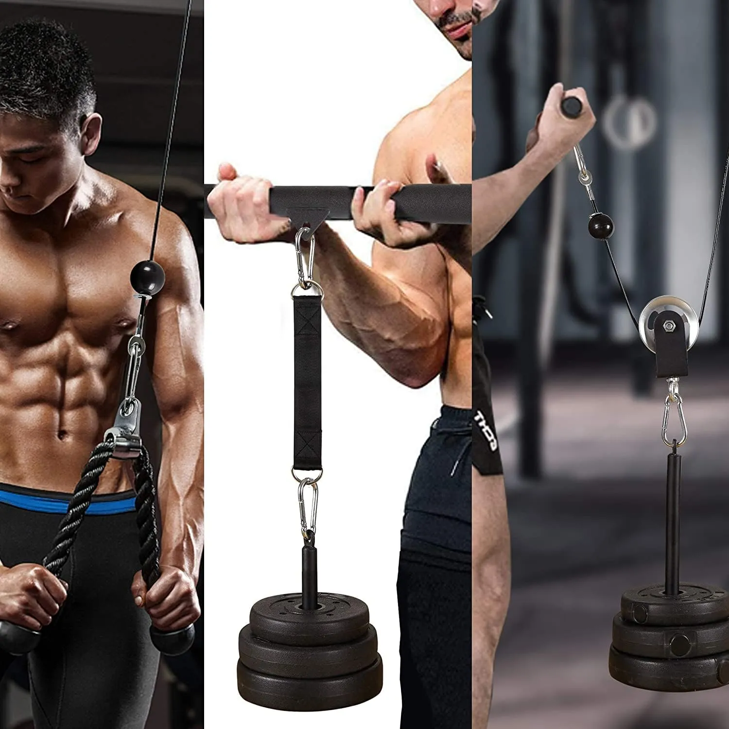 Taeku LAT Pulley System for Home Gym – Strength Training Fitness Equipment Cable Machine for Triceps, Biceps, Back & Shoulder Workouts