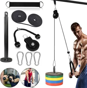 Taeku LAT Pulley System for Home Gym – Strength Training Fitness Equipment Cable Machine for Triceps, Biceps, Back & Shoulder Workouts