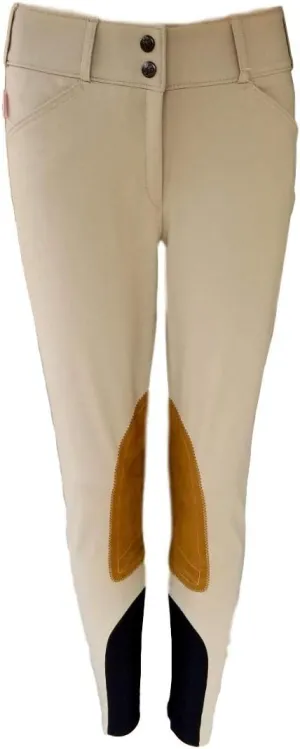 Tailored Sportsman Ladies Mid Rise Front Zip Boot Sock Breech 1923 (Tan, 24R)