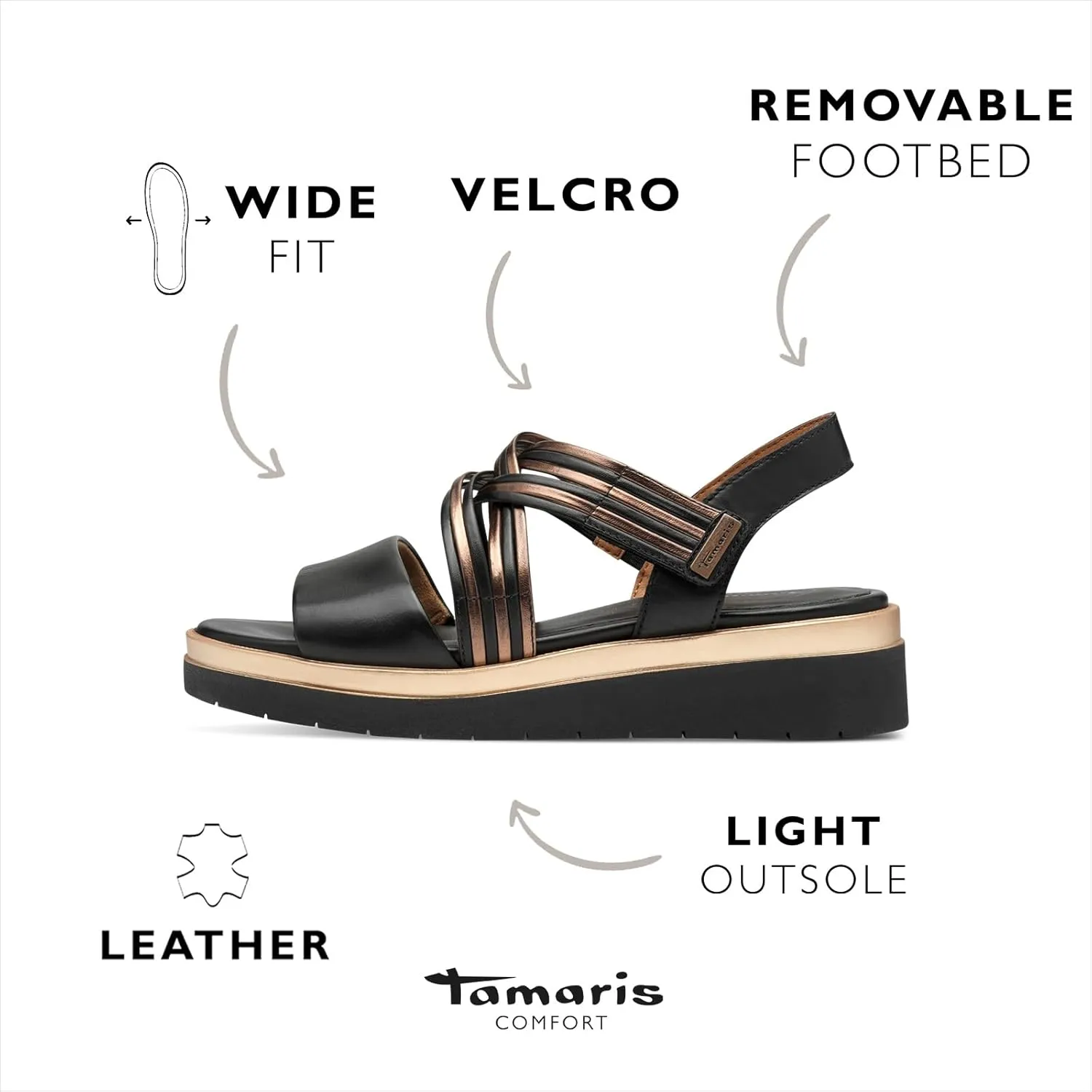 Tamaris Women's Wedge Sandal