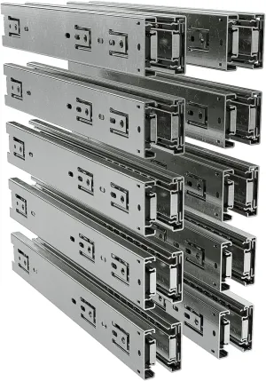 TCH Hardware - 10 Pairs - 16-inch Full Extension Drawer Slides, 100 LB Capacity, Heavy-Duty Ball Bearing, Smooth, Zinc Coated, Rails for Cabinets, Toolboxes & Furniture (Hardware Not Included)