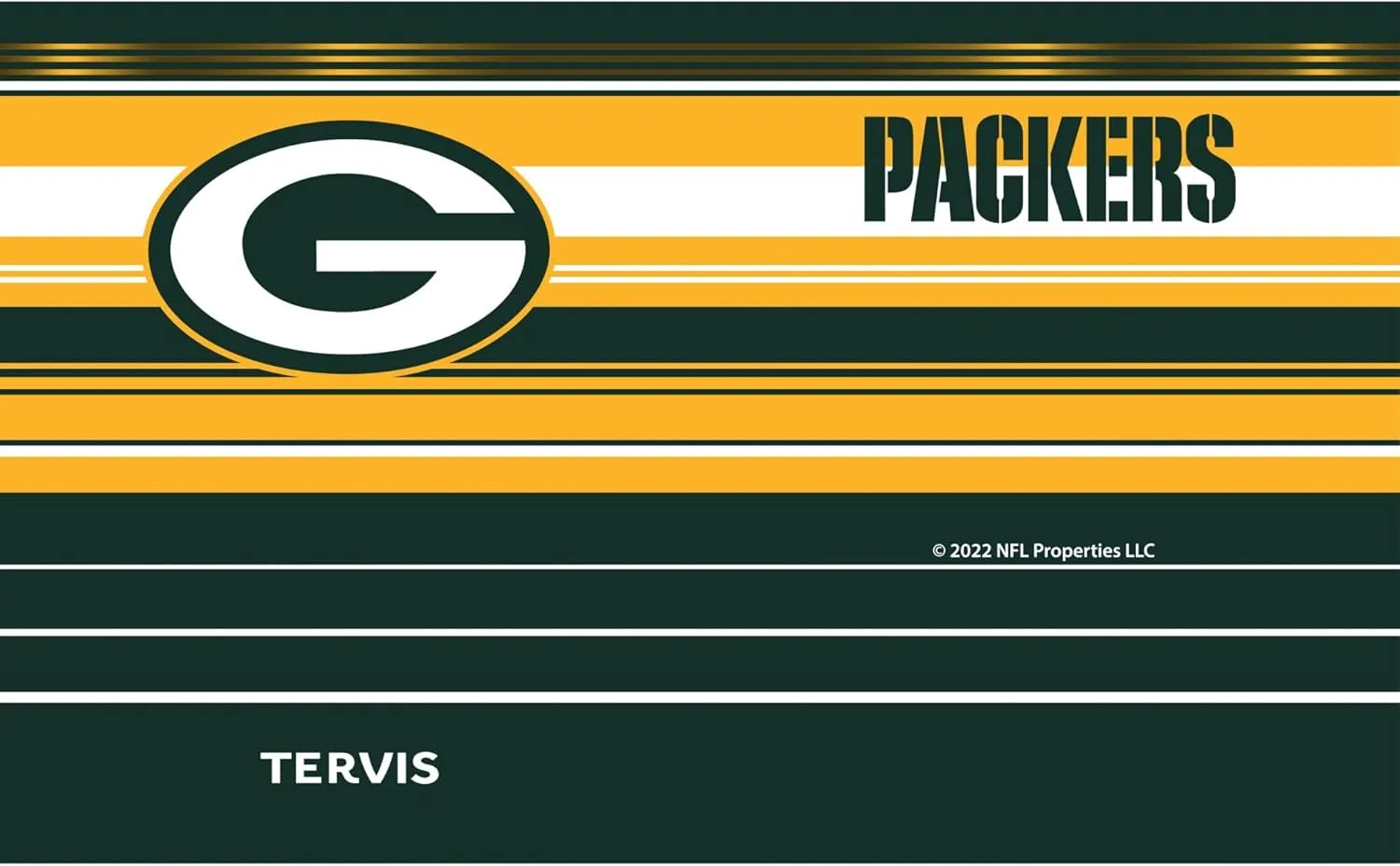 Tervis Traveler NFL Green Bay Packers - Hype Stripes Triple Walled Insulated Tumbler Travel Cup Keeps Drinks Cold & Hot, 20oz, Stainless Steel
