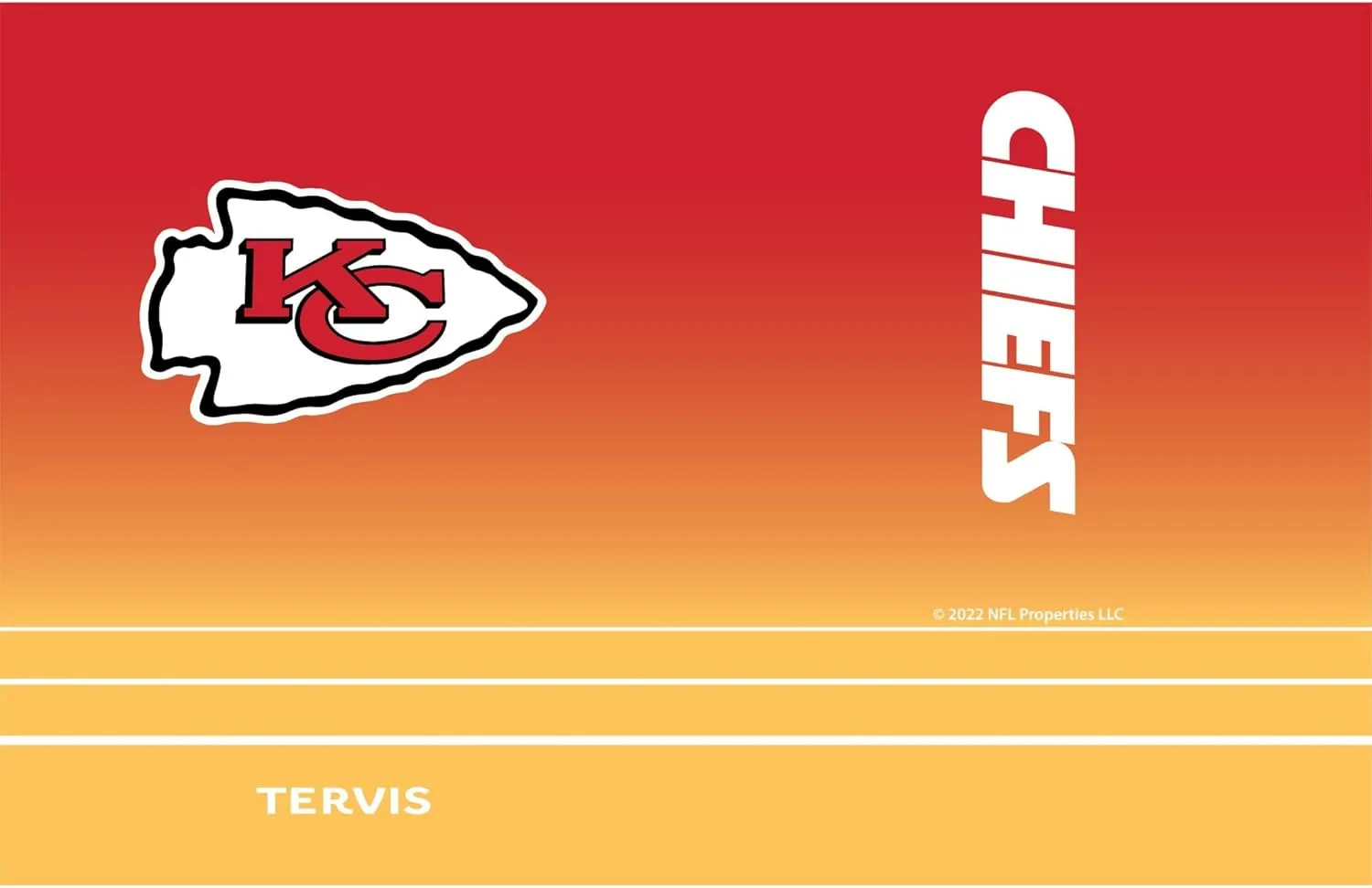 Tervis Traveler NFL Kansas City Chiefs - Ombre Triple Walled Insulated Tumbler Travel Cup Keeps Drinks Cold & Hot, 30oz, Stainless Steel