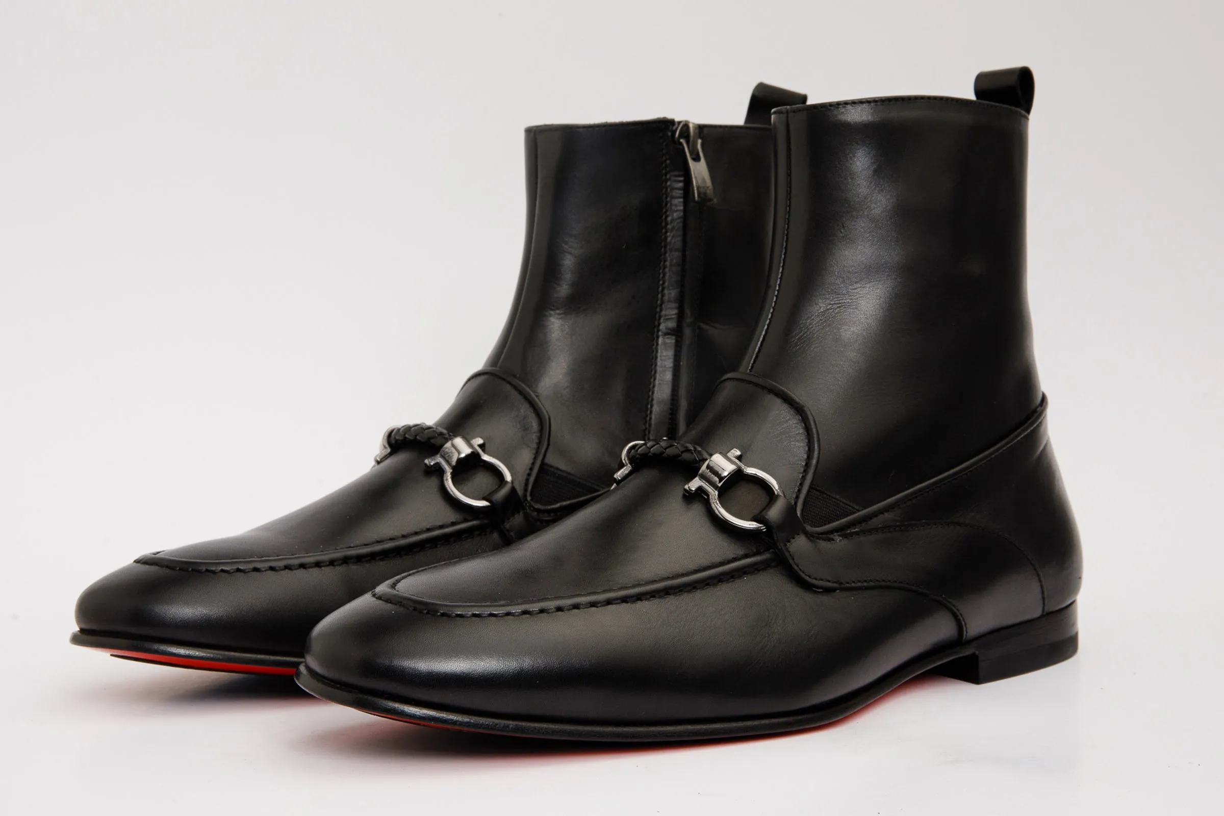 The Baron Black Bit Zip-Up Dress Men Boot Final Sale!