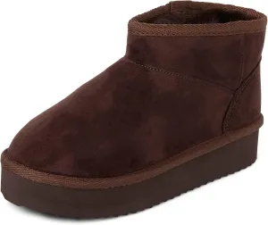 The Children's Place Girls' Mini Ankle Platform Boot, Faux-Fur Lined