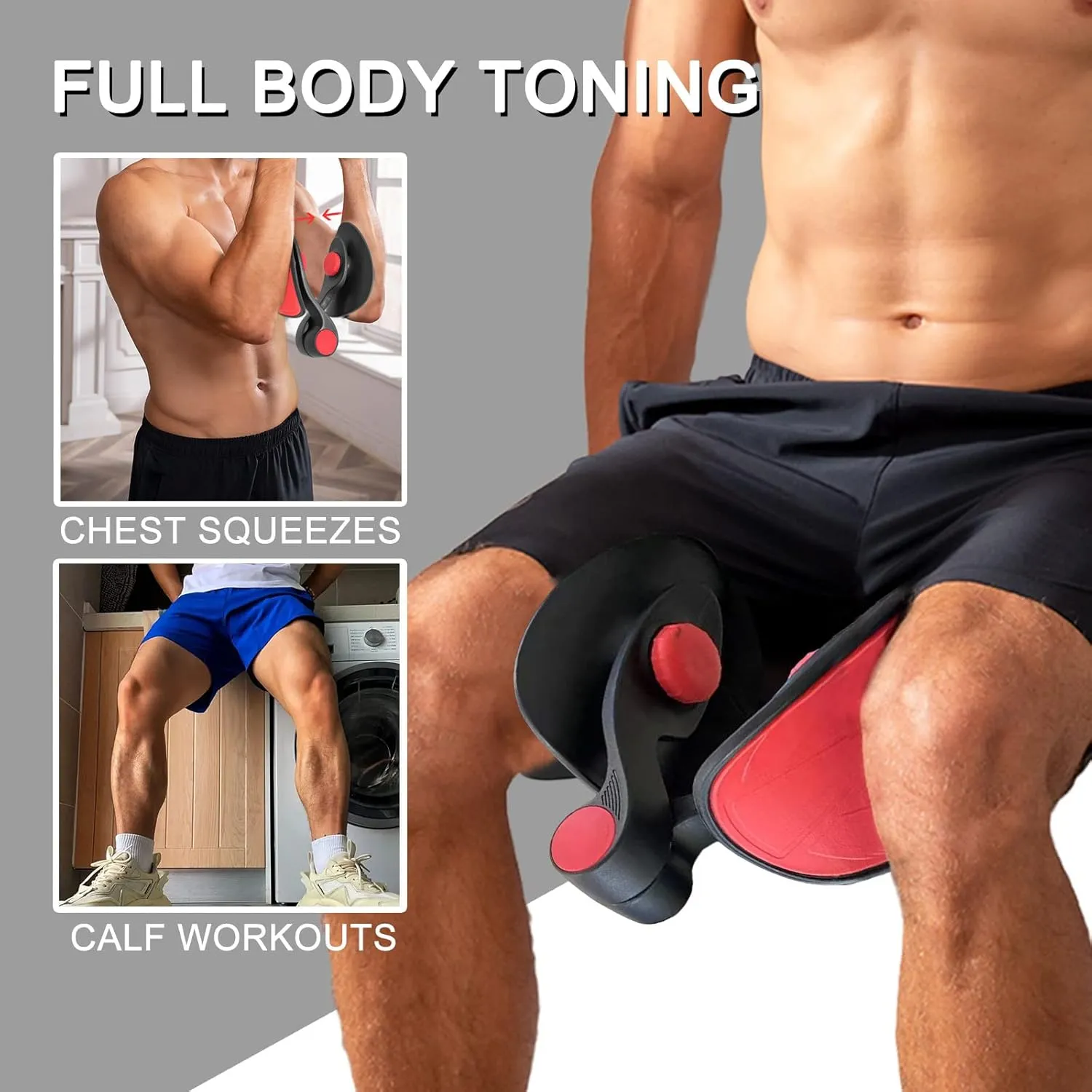 Thigh Master 35lb Pelvic Floor Exercise Devices Inner Thigh Kegel Exerciser Pelvic Floor Muscle Workout Equipment Train for Home Hip Under Desk Exercise Men Women with Band