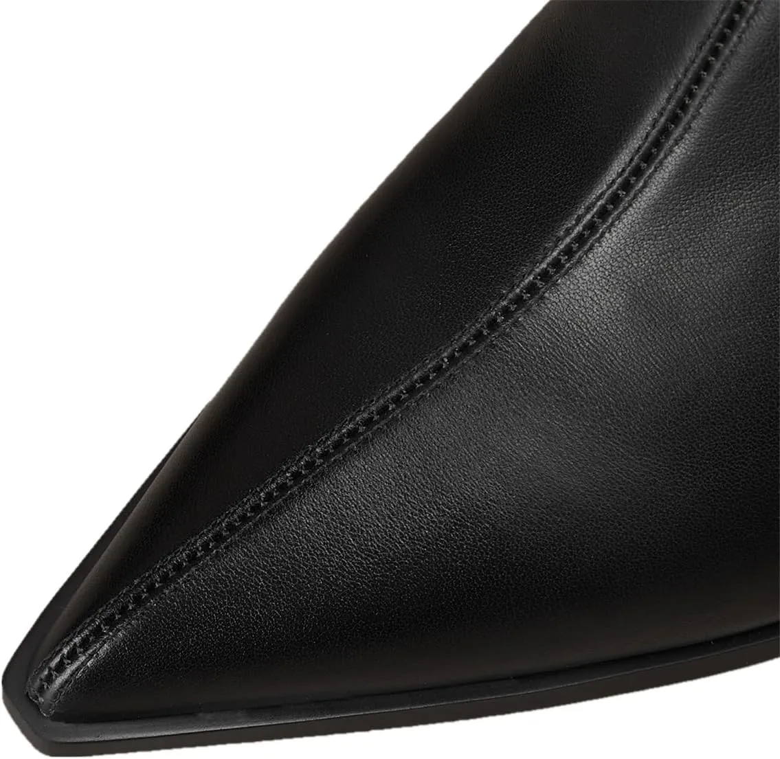 TinaCus Women's Genuine Leather Pointed Toe Handmade Side Zip Up Stiletto Heel Ankle Boots