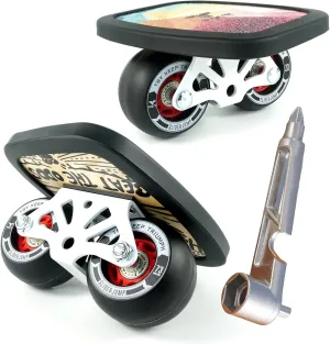 TKT Portable Roller Road Drift Skates Plate with Cool Maple Deck Anti-Slip Board Split Skateboard with PU Wheels High-end Bearings