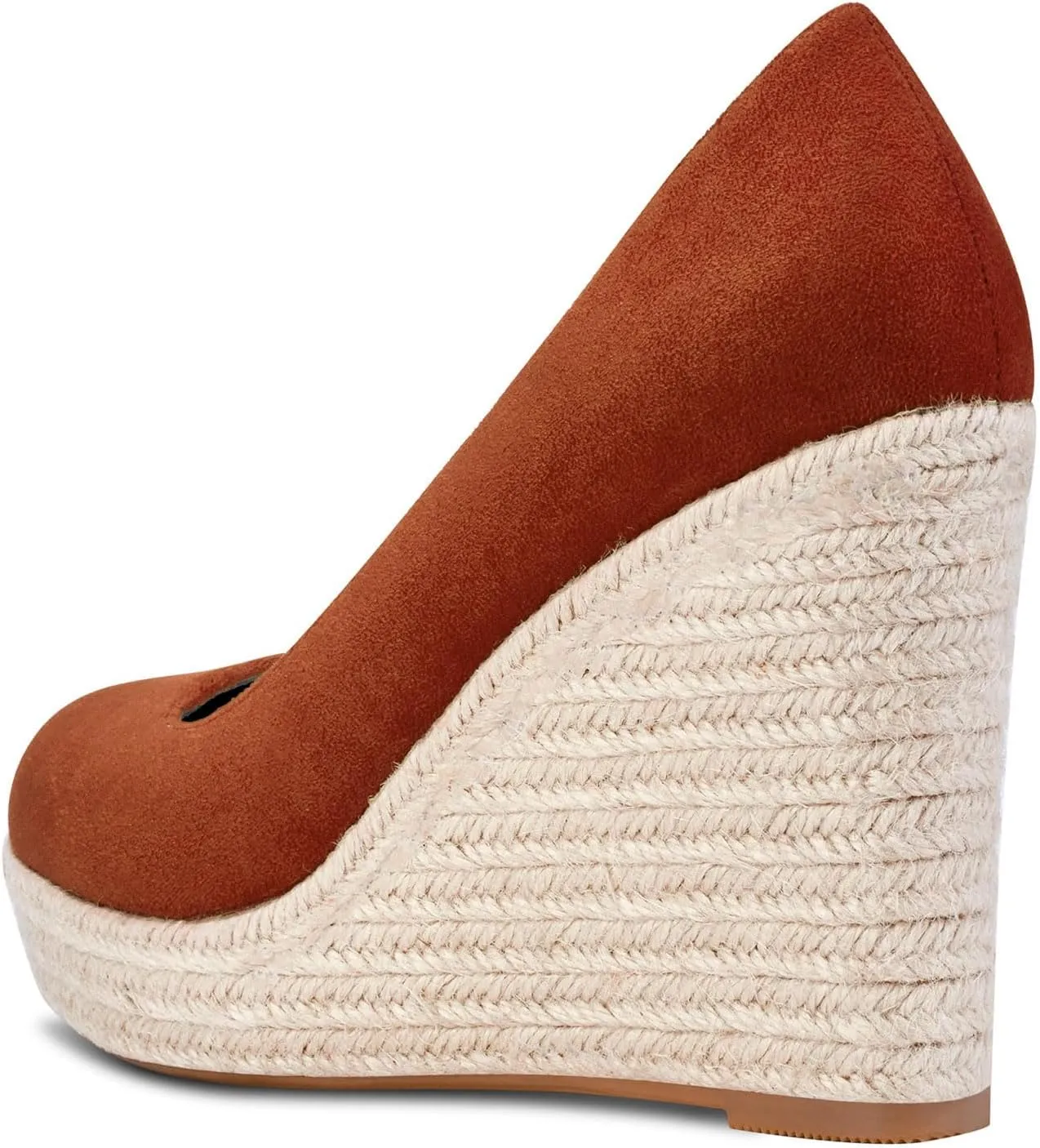 TNYNFBEB Womens Wedge Heel Close Round Toe Pumps Slip-on Prom Party Cute Basic Classic Summer 3.9 Inches Heels