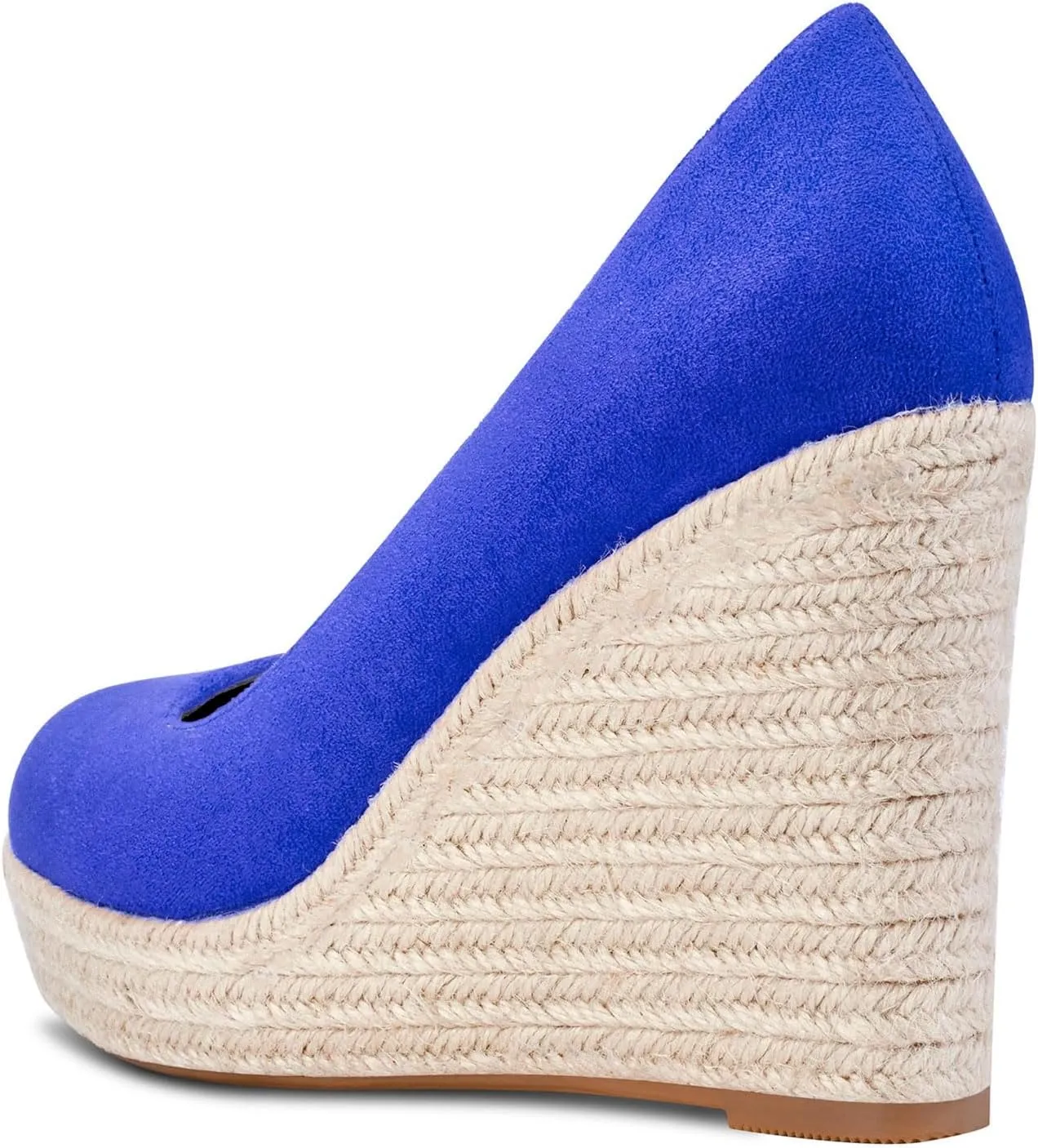TNYNFBEB Womens Wedge Heel Close Round Toe Pumps Slip-on Prom Party Cute Basic Classic Summer 3.9 Inches Heels