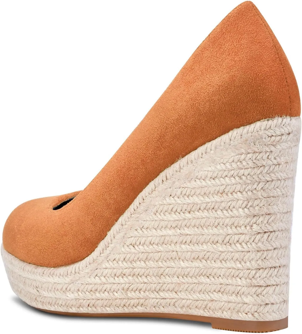 TNYNFBEB Womens Wedge Heel Close Round Toe Pumps Slip-on Prom Party Cute Basic Classic Summer 3.9 Inches Heels