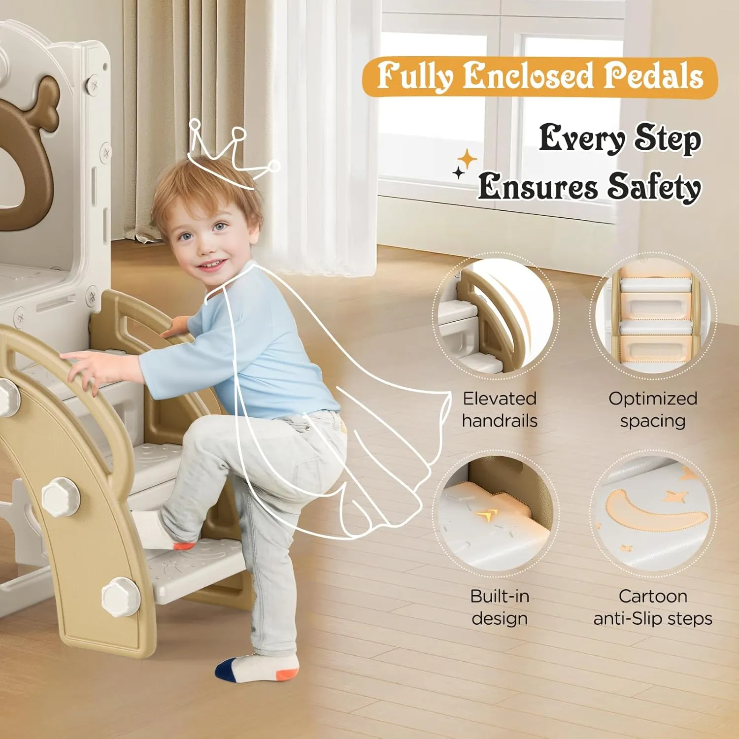 Toddler Slide, 11 in 1 Toddlers Playset New Upgrade with Kids Slide, Drawing Board, Golf Set, Basketball Hoop and Storage Space for Toddler Age 1-3, Backyard Playground Indoor and Outdoor