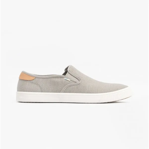 TOMS BAJA Mens Slip On Canvas Shoes Grey