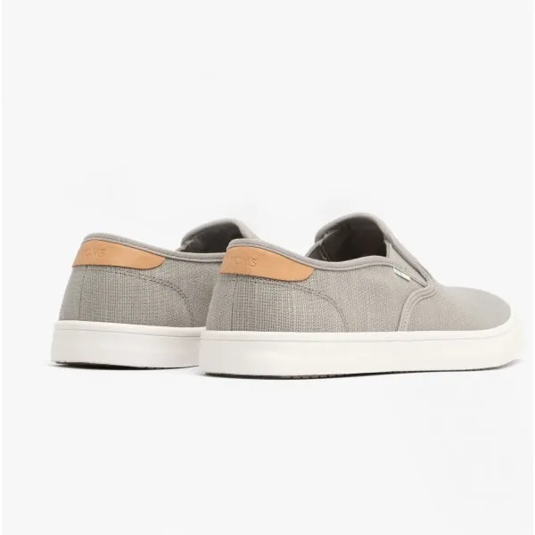 TOMS BAJA Mens Slip On Canvas Shoes Grey