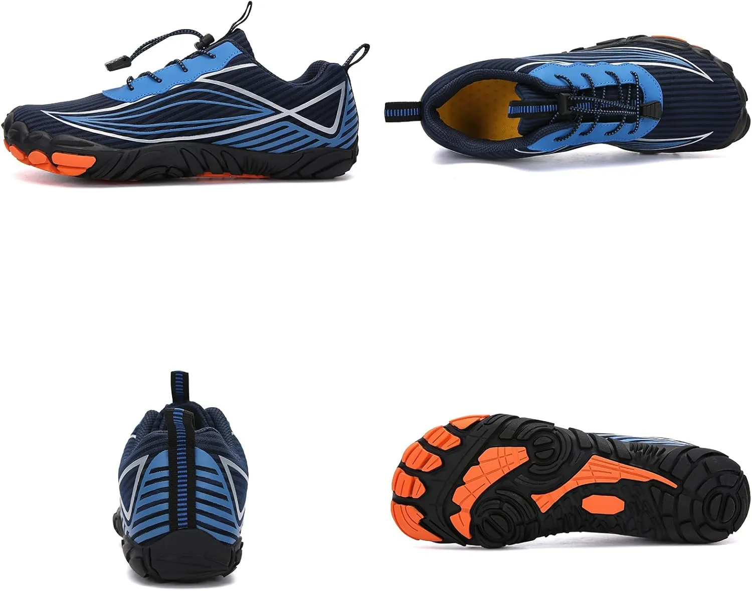 Tongzone Mens Womens Barefoot Trail Running Shoes Wide Toe Box Zero Drop Cross-Trainer Walking