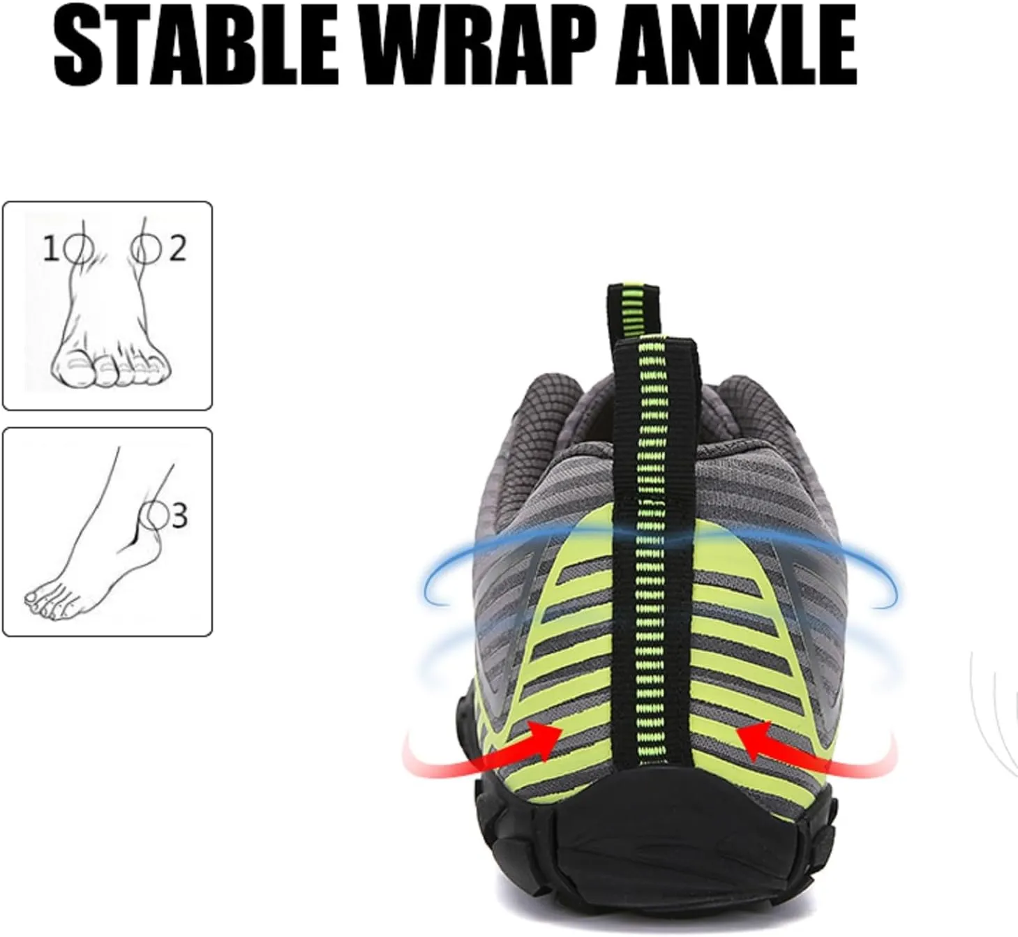 Tongzone Mens Womens Barefoot Trail Running Shoes Wide Toe Box Zero Drop Cross-Trainer Walking