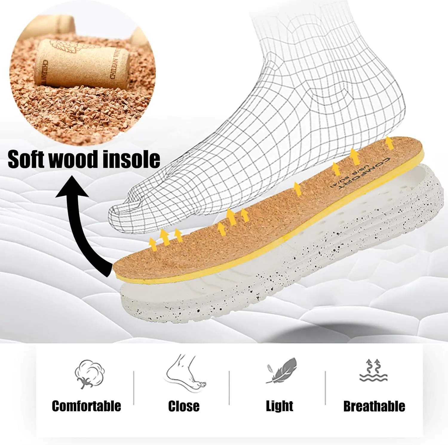 Tongzone Women's Wide Slip On Loafer Walking Shoes Canvas Lightweight Arch Support Sneakers