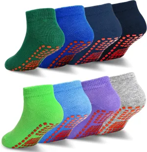Tphon Non Slip Kids Trampoline Socks with Grippers for Toddler Children - Anti Skid Grip Socks for Boys & Girls