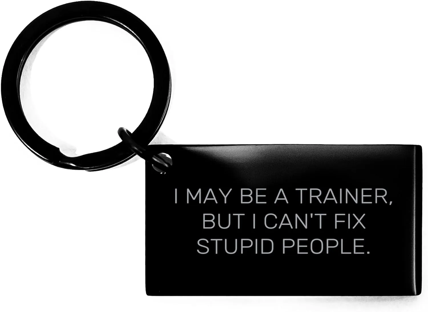 Trainer Keychain - I May Be A Trainer, But I Can't Fix Stupid People. Gift for Trainer, Funny Christmas Keychain
