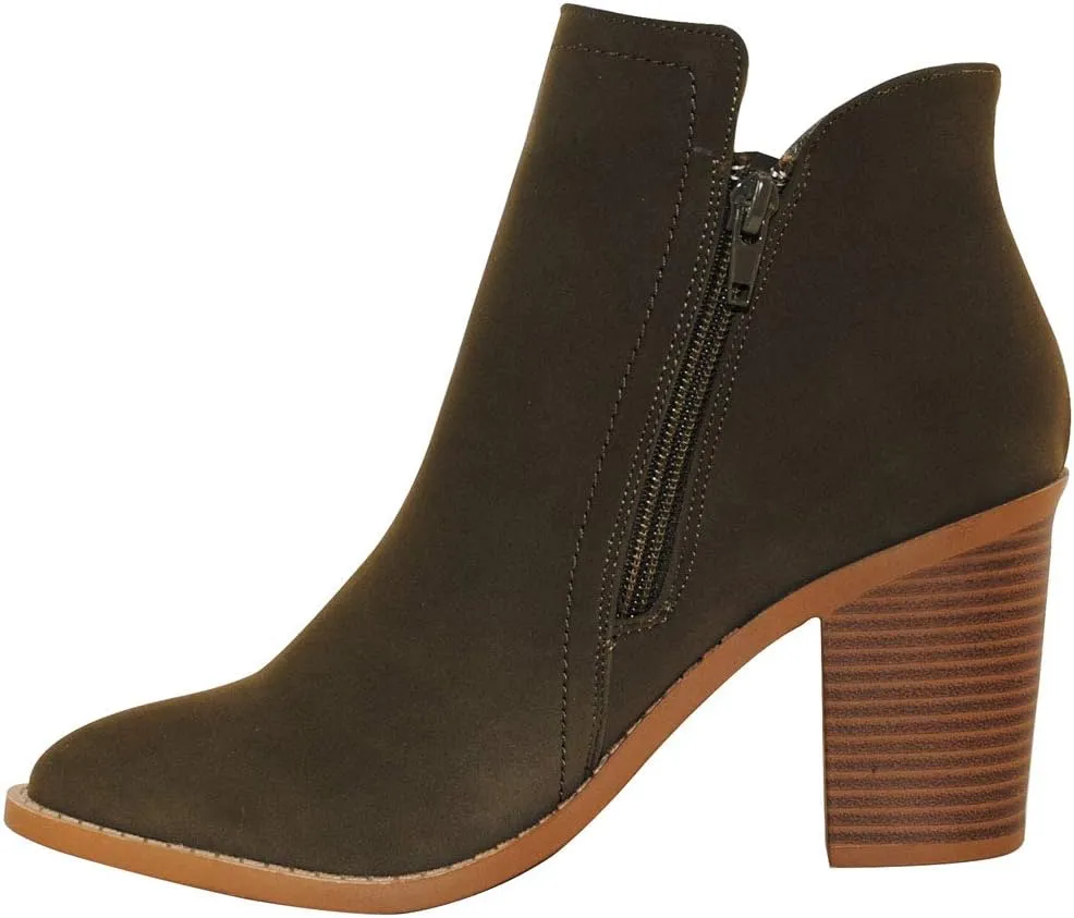 TRENDSUP Women's Fashion Side Zipper Booties