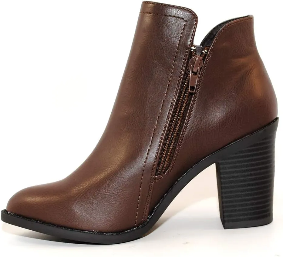 TRENDSUP Women's Fashion Side Zipper Booties