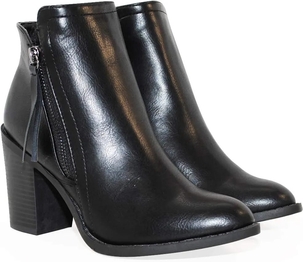 TRENDSUP Women's Fashion Side Zipper Booties