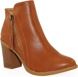TRENDSUP Women's Fashion Side Zipper Booties
