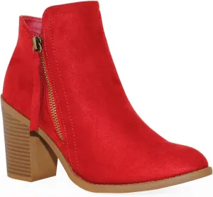 TRENDSUP Women's Fashion Side Zipper Booties