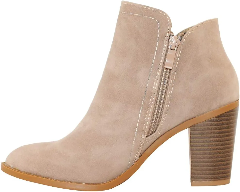 TRENDSUP Women's Fashion Side Zipper Booties