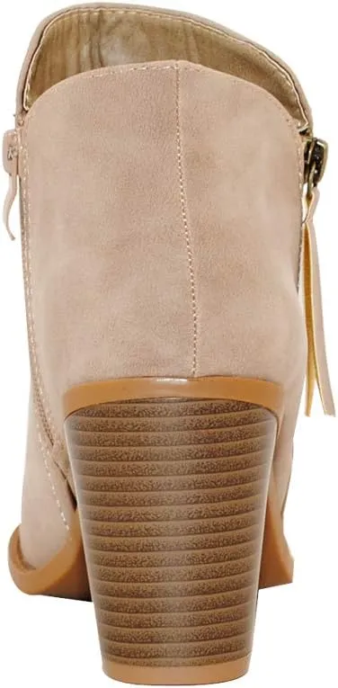 TRENDSUP Women's Fashion Side Zipper Booties