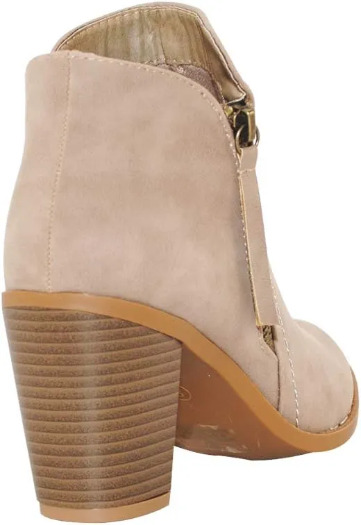 TRENDSUP Women's Fashion Side Zipper Booties