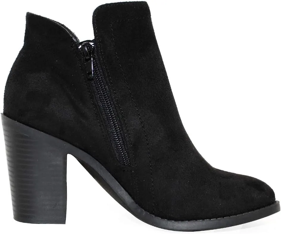 TRENDSUP Women's Fashion Side Zipper Booties