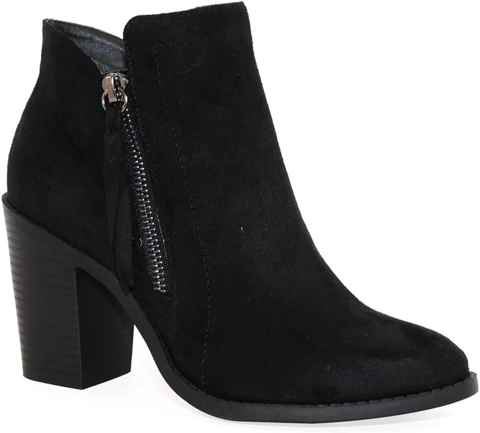 TRENDSUP Women's Fashion Side Zipper Booties