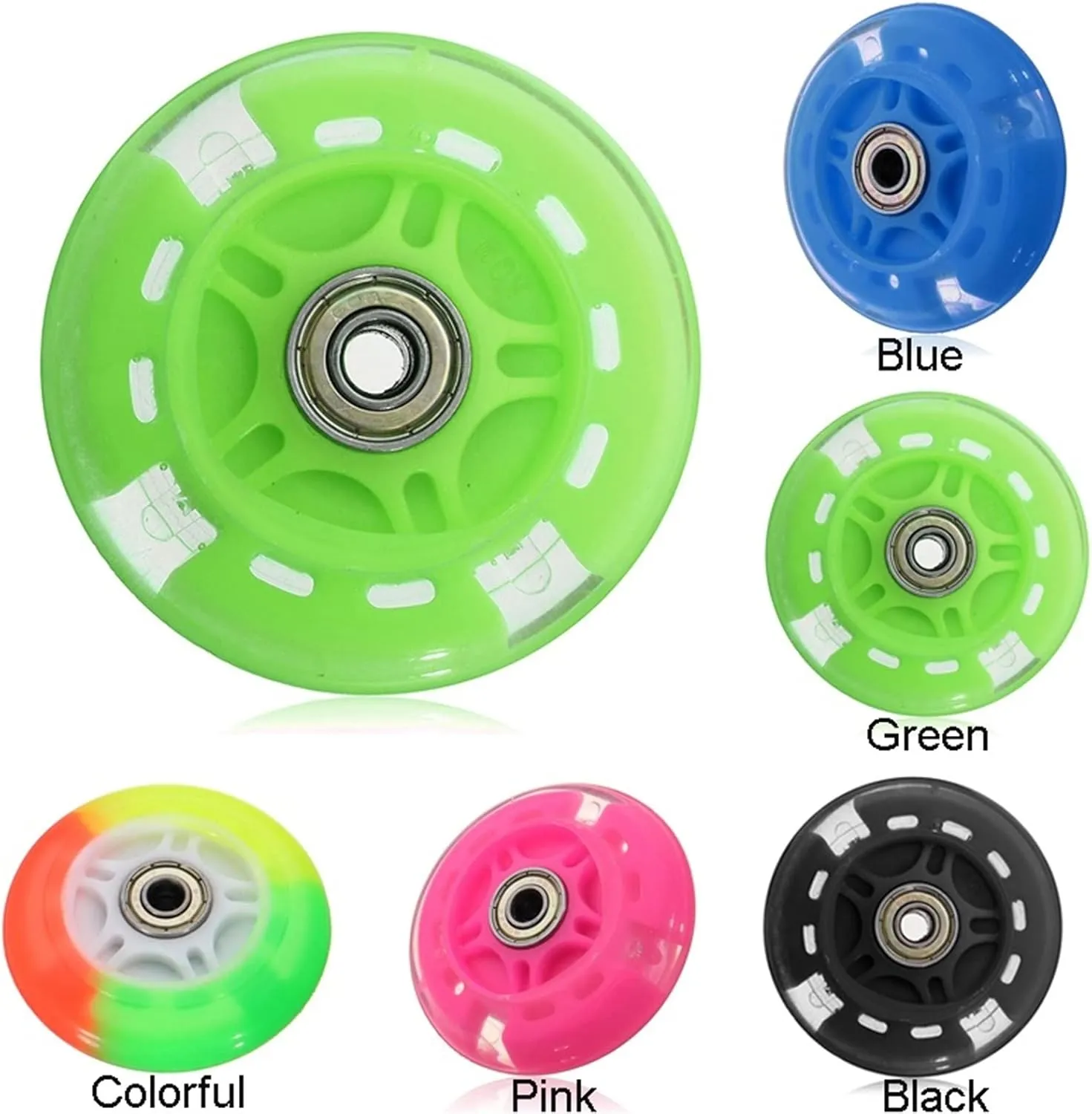TRENDYBOY 80mm Flash Light Up Wheel for Mini Micro Scooter Multi-Color Car Toys Gifts