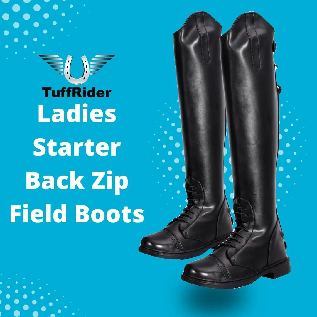 TuffRider Women's Starter Back Zip Field Boots in Synthetic Leather