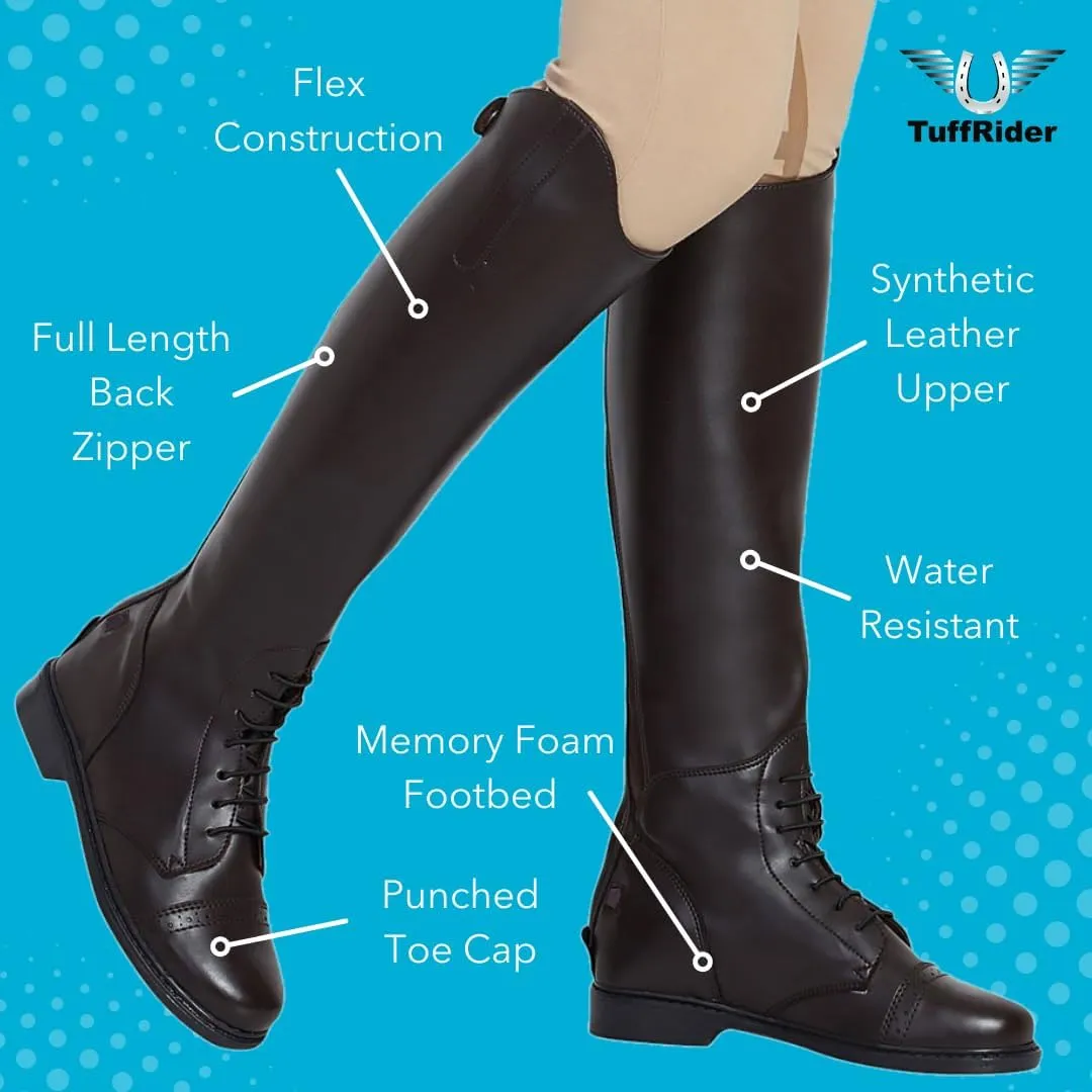 TuffRider Women's Starter Back Zip Field Boots in Synthetic Leather
